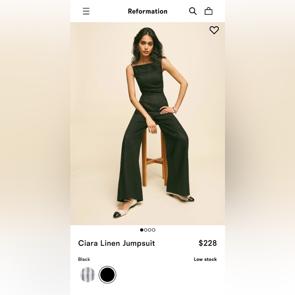 NWT Reformation Ciara Linen Jumpsuit - Picture 7 of 7